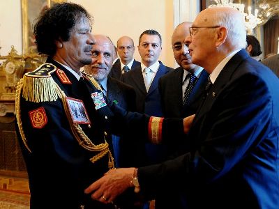Gheddafi e Giorgio Napolitano